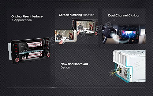 XTRONS 7" Auto Naviceiver mit HD Touch Screen Autoradio DVD-Player Autostereo unterstützt GPS Navigation RDS Dual CANbus Bluetooth Auto Musik Streaming Navigator FÜR VW Volkdwagen Touareg – Bild 3