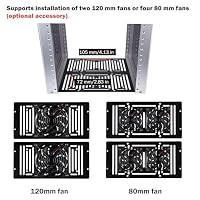 GeeekPi DeskPi RackMate T2, 12U 10 Zoll Serverschrank, 260 mm Tiefes Mini-Rack mit Regalboden & Blindplatte & Patchpanel, für NAS, AV- & Netzwerktechnik (Silber) – Ansicht 5