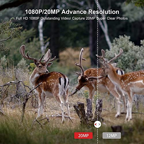 Vanbar Trail Camera 20Mp 1080P Game Camera 120°Wide-Angle Motion Latest Sensor View 0.2S Trigger Time Ip66 Waterproof Hunting Cam Free 32G Micro Sd Card And 4Aa Batteries #TOP1