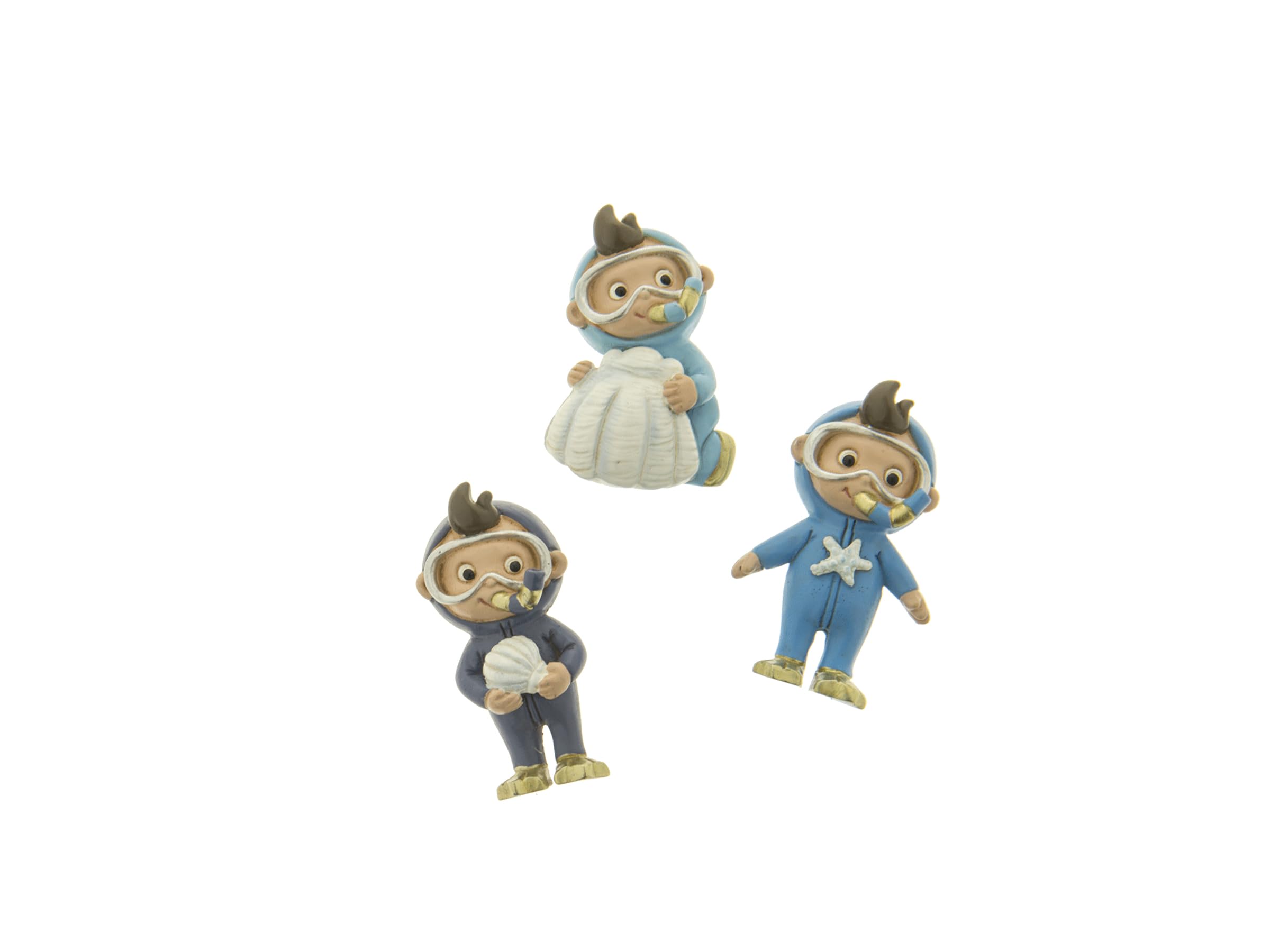 Lot de 12 bonbonnières enfant en résine avec aimant pour contenant dragées baptême 6 cm