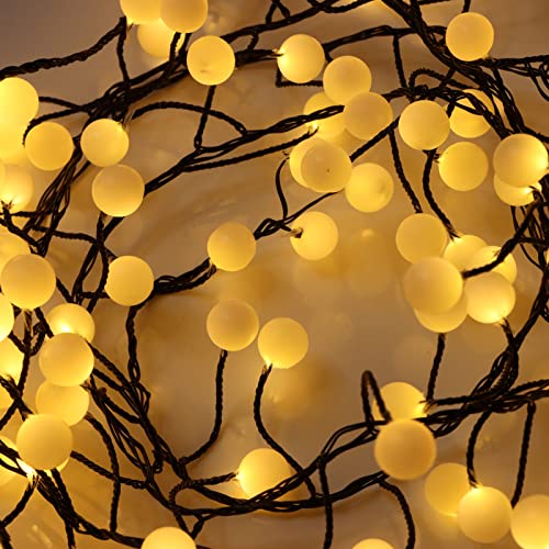 QBIS Berry Cluster Lights, 120 Warm White Berry Lights, Plug in Fairy Lights Indoor / Outdoor on Thin Black Wire (120 LED Plug in) - Image 3
