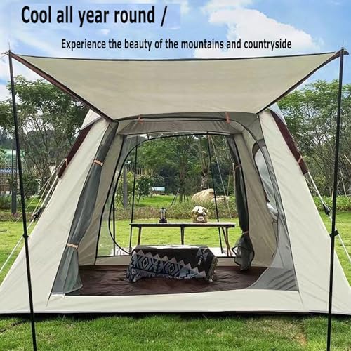 Carpa 2-en-1 con toldo y pop-up impermeable y resistente al sol miniatura 2
