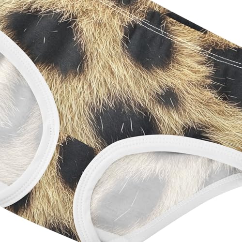 Artistic Toddler Underwear Custom 2t Cotton Girl Panties Cute Leopard Beige Print Underpants Briefs4