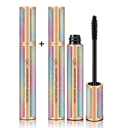 Vafee 4D Silk Fiber Lash Mascara,2 Packs, Luxuriously Longer, Thicker, Voluminous Eyelashes, Long-Lasting