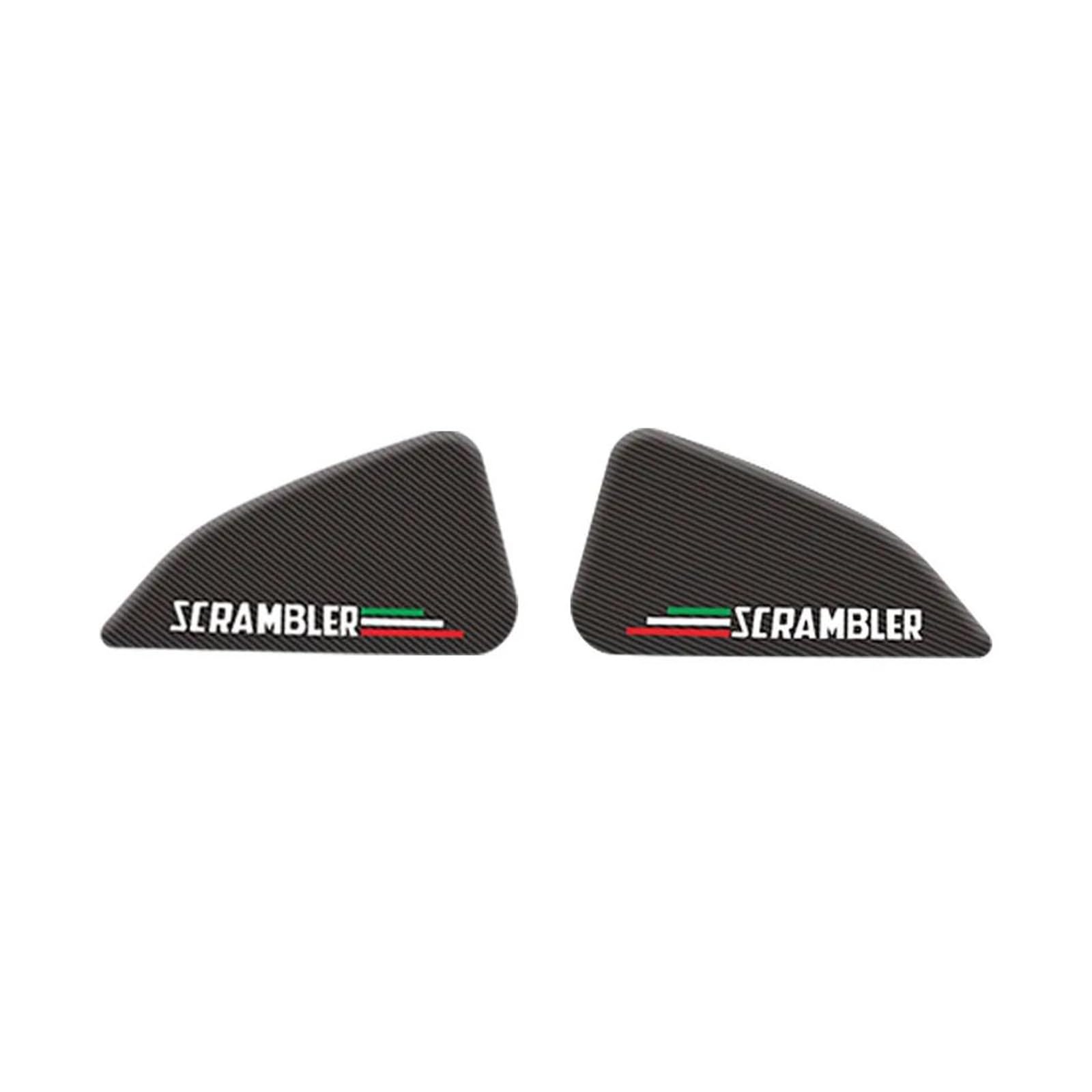 Adesivo Per Serbatoio Carburante Laterale Per Ducati Scrambler 800 2015-2022. Stampe Riflettenti, Effetto Fibra Di Carbonio. gas serbatoio pad(Nero 4)