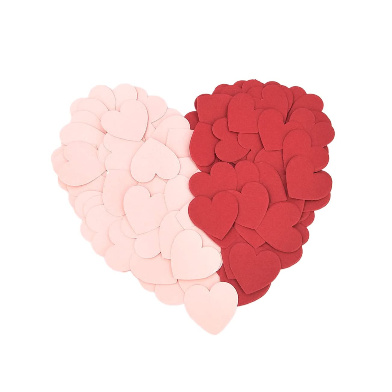 jojofuny 1200pezzi Confetti Forma Di Cuore Mini Per Decorazioni Feste Di Compleanno e Matrimonio Rosso Rosa Accessori Per Eventi Felici