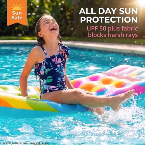 Image of Kanu Surf Girls Morgan Floral Ruffle 1-Shoulder 1-piece Swimsuit