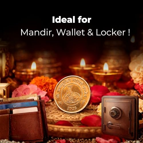 Image of VAMA Siddh Rinmukteshwar Coin /Sikka - Energized at Rinmukteshwar Mahadev Temple, Ujjain | Spiritual Coin for Debt Relief, Wealth Attraction & Financial Stability | Pooja Item for Home, Wallet & Locker