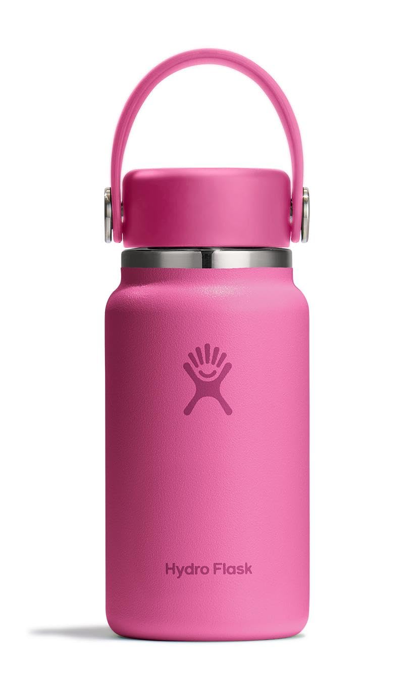 Hydro Flask Micro Bottle - Insulated Mini Leak Proof Flask for Purse or Pocket in 6.7 Oz Reef Pink