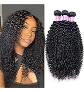 Kinky Curly Human Hair Bundles Brazilian Kinky Curly Weave Human Hair Bundles 10A Unprocessed Vir...