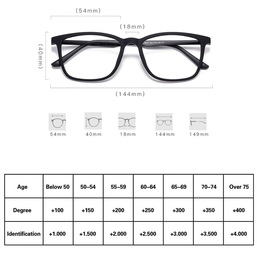 JIETIAN Hombres de Titanio Puro multifocal progresiva Anti-luz Azul lectores, HD Lente de Resina asférica Gafas de Lectura,02,+2.5