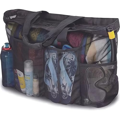 Sac de plage en filet anti-sable pour des retours de mer sereins