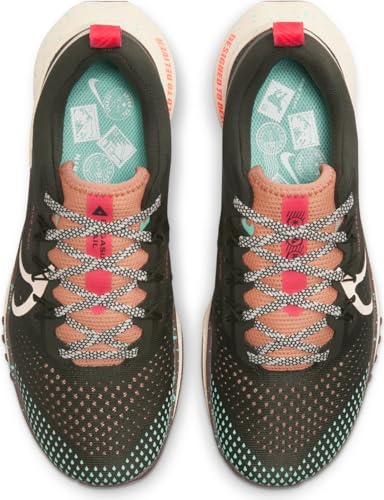 NIKE Women's Sneaker, Sequoia Guava Ice Amber Brown, 73