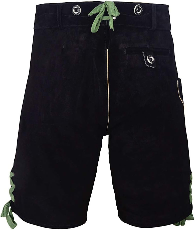 Men Lederhosen - Authentic German Bavarian Lederhosen - Oktoberfest Men Trachten Wears Trousers