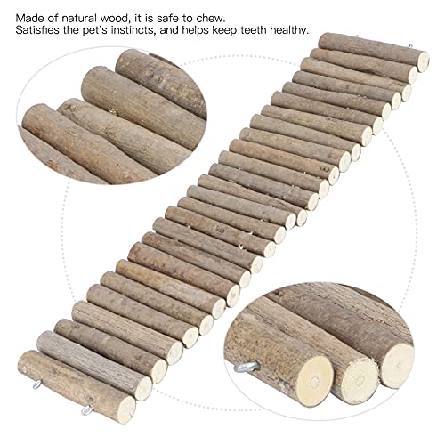 Hamster Wooden Bridge, Long Climbing Ladder Rodents Toy Chewable Small Animal Climbing Toys for Chewing and Playing for Isolating Pets(40CM, Basic, blue) - Image 2