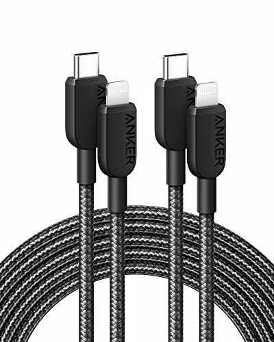 Câble IPhone USB-C Vers Lightning 3 Mètres Certifié MFi - Pack De 2, Charge Rapide Et Transfert Données 480 Mbps