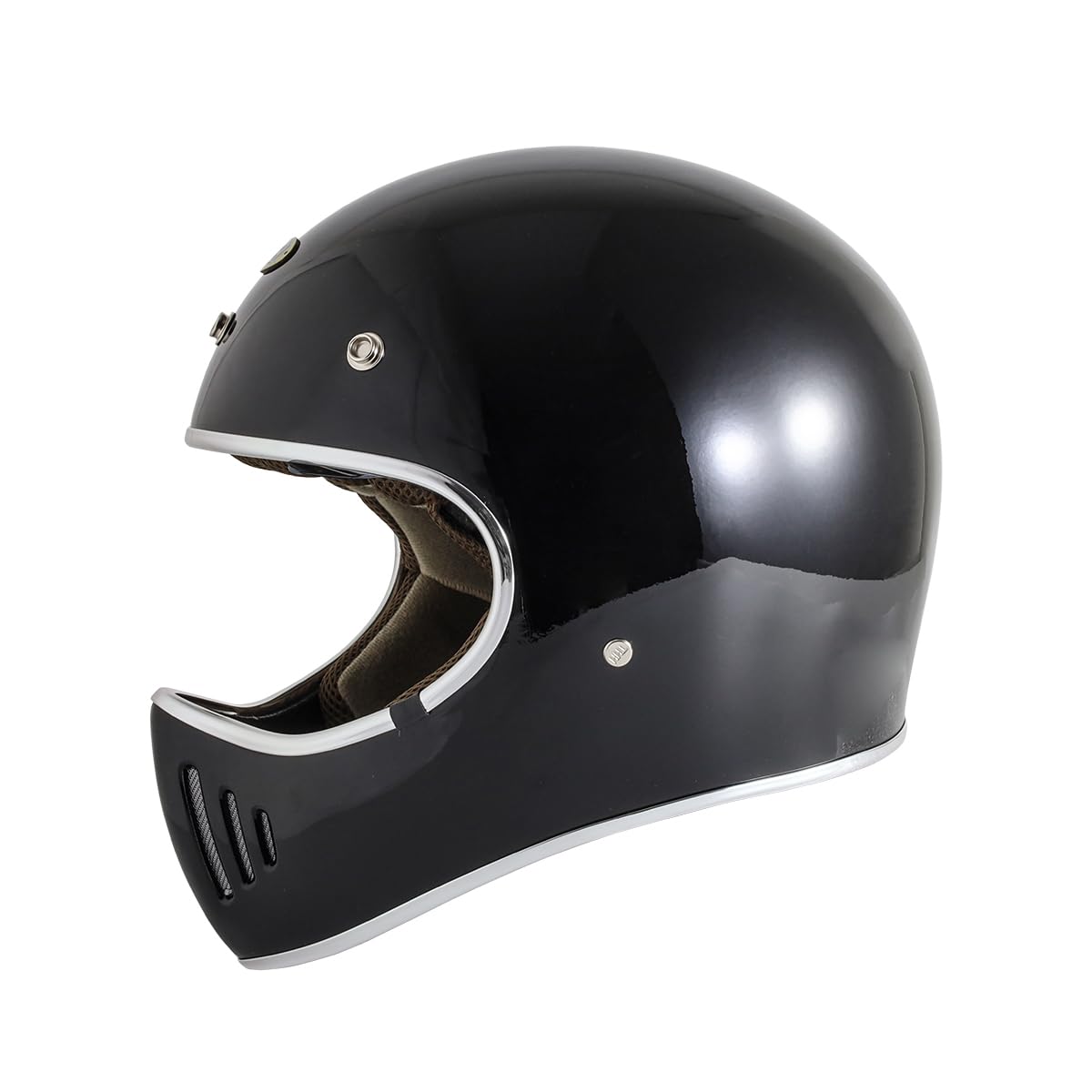 Amazon | THH フルフェイス ヘルメット TT-03 パールブラック レトロ