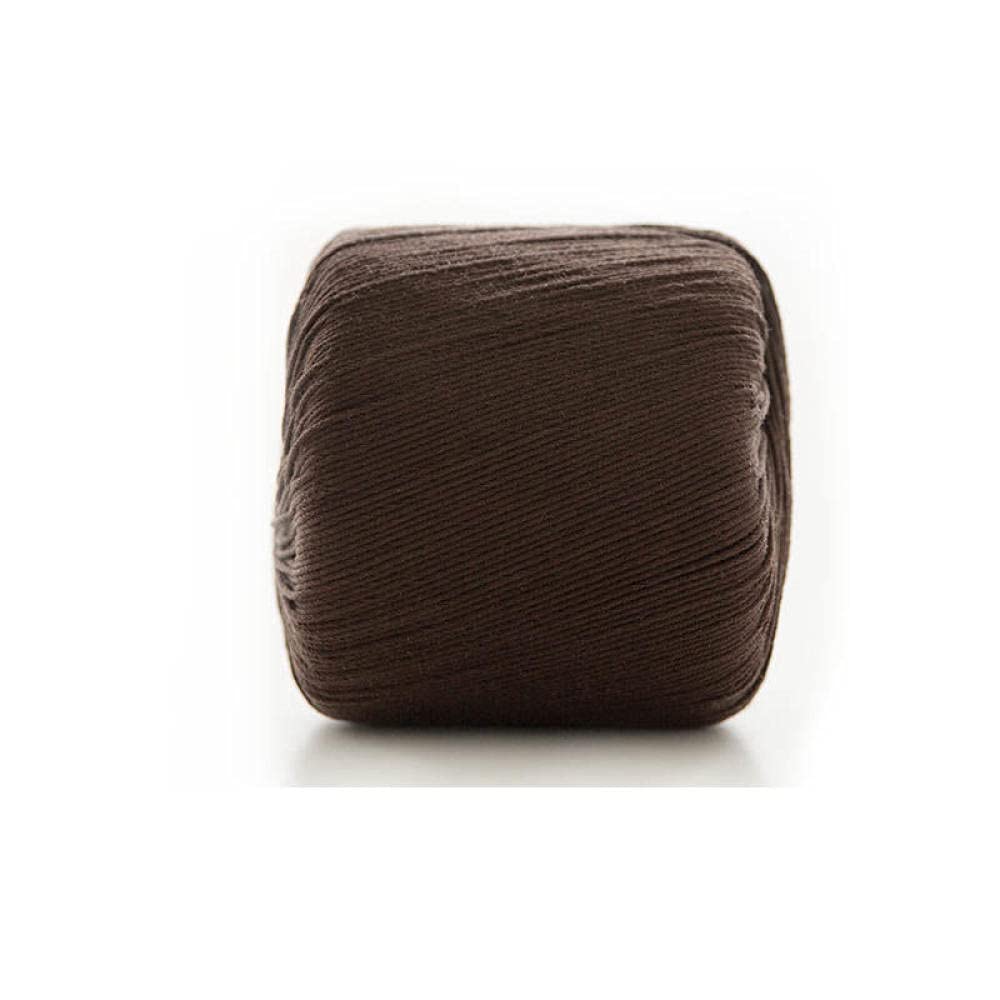 Gomitoli Filo Thread Di Pizzo Perla Fatti A Mano Fai Da Te Maglieria A Maglia A Maglia Mercerizzata Fine Filato Palla All'Uncinetto Maglione A Maglia A Mano Scarpe In Cotone-22 Marrone Scuro_10 Pezz