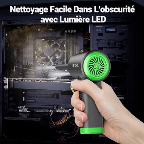 Air duster puissant à batterie 6000 mAh contre la poussière des PC - 4
