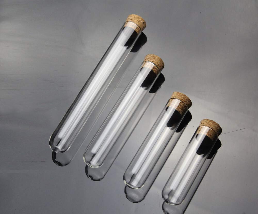 100szt-50ml szklane probówki 6-calowe z korkiem upominek weselny (rozmiar: 25x150mm) (25x150mm)