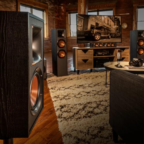 Image of Klipsch Reference 5.1 Home Theater Speaker Bundle with R-610F Floorstanding Speakers, R-52C Center, R-12SW Subwoofer, R-41M Bookshelf Speakers and Denon AVR-S670H 8K Receiver