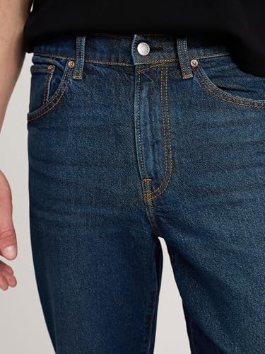 EXPRESS Men’s Loose Fit Stretch Jeans – Relaxed 5-Pocket Flex Denim – Dark Wash4