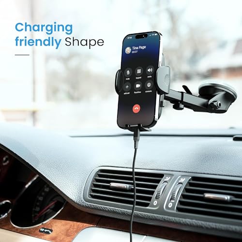 Car Phone Holder Mount, Phone Mount for Google Pixel 10/Pixel 10 Pro/Pixel 10 Pro XL Car Dashboard Windshield Air Vent 3 in 1, [360°Suction Cup] Phone Holders - Image 7