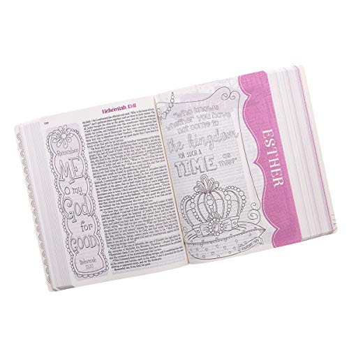 Esv Holy Bible, My Creative Bible For Girls, Softcover W/Ribbon Marker, Illustrated Coloring, Journaling And Devotional Bible, English Standard Version, Pink #TOP6