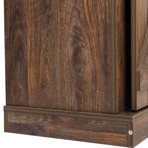 Fuzofuiz Farmhouse Sliding Barn Door Tv Stand For Tv Up To 65 Inch Flat Screen Media Console Table Storage Cabinet Wood Entertainment Center Sturdy Ranch Rustic Style (Espresso) #TOP4