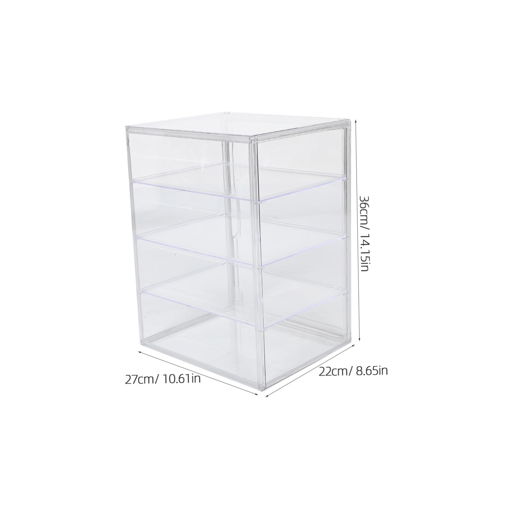 Exhibidor Funcional y Puerta Magnética de Acrílico con 4 Niveles Ajustables Vitrina de Pan Transparente para Encimera de Cocina para Repostería y Almacenamiento