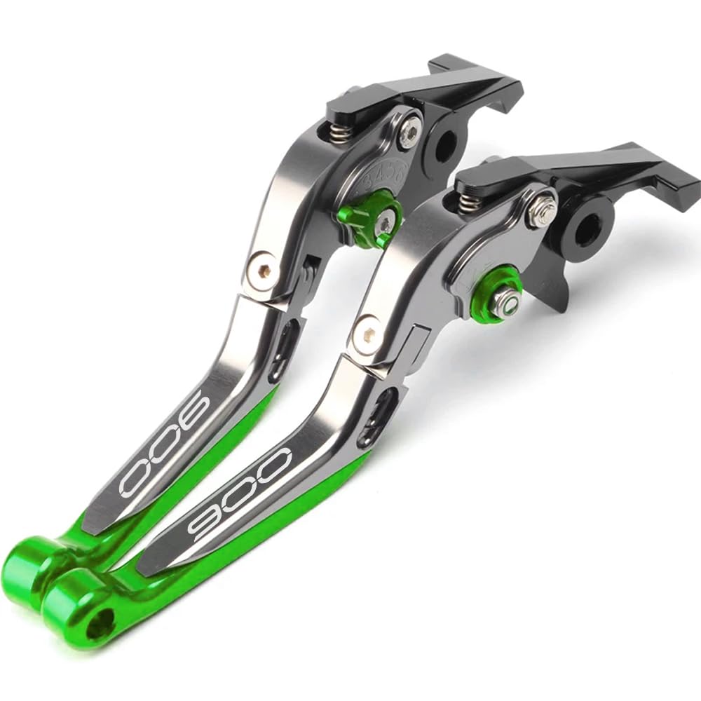Compatibilidad con Z900 Z 900 2025 Manejo ajustable CNC de motocicleta Palanca de freno Palanca de embrague Manejo plegable extensible z900 (Verde)