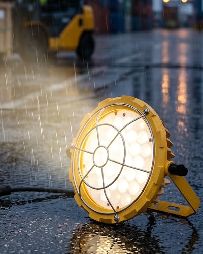 G GJIA 60W LED Dock Light – IP65 Waterproof, 6600LM, 180° Adjustable Head for Indoor & Outdoor Security, Warehouse & Container Areas - image 1