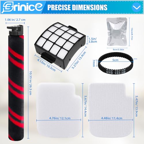 Image of 14 Pack AZ3002 Filter Replacement Part for Shark Stratos AZ3000 AZ3000C AZ3000W AZ3002C Upright Vacuum, 1 Brushroll 2 Filters 4 Foam Filters 4 odor neutralizer 2 Belts 1 Cleaning Brush