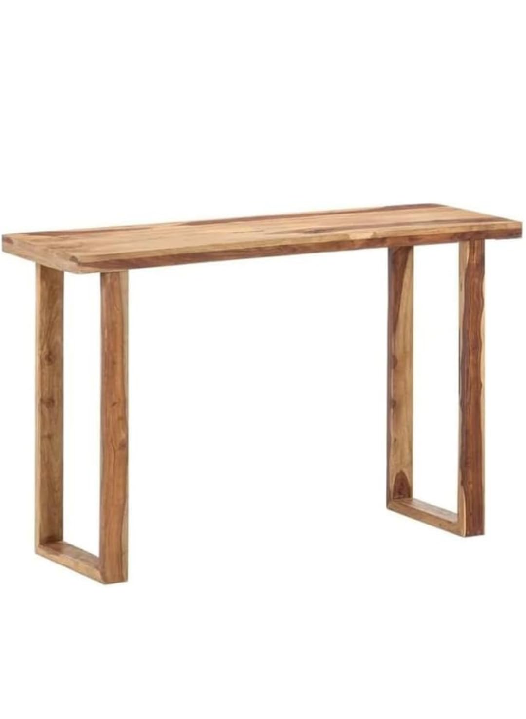 Jdav Wooden Console Table, Brown, Solid Wood, Narrow Entryway Table, Rustic Style, Space-Saving Design 3