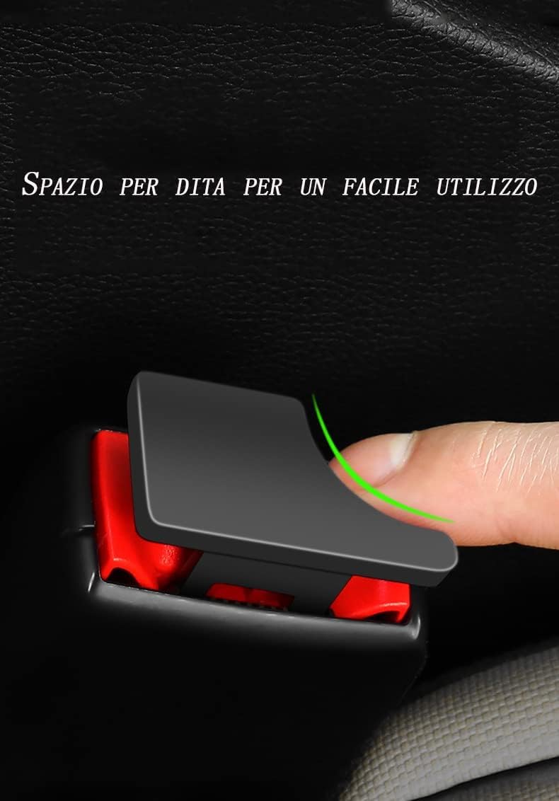 4 clip per cinture di sicurezza, Prolunga cintura sicurezza auto,cintura di sicurezza auto,Ferma Cintura di Sicurezza Auto,Clip per Cintura di Sicurezza adatte per la maggior parte delle auto&camion