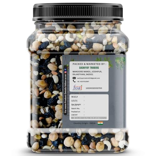 Image of MV PLATTER Premium Mix Dry Fruits | Healthy Mixed Nuts & Dry Fruits | Almonds, Cashews, Pistachios & Raisins 1 Kg