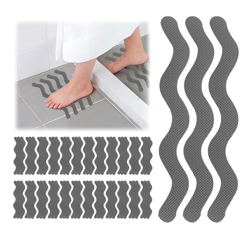 momgyaamz Stufenmatten Selbstklebend, Treppenteppich Selbstklebend für Treppen, Bäder, Küchen und Saunen, Treppenstufen Antirutsch 72 Stück, Antirutsch Treppe 18 * 1.3 cm, Treppen Rutschschutz Grau