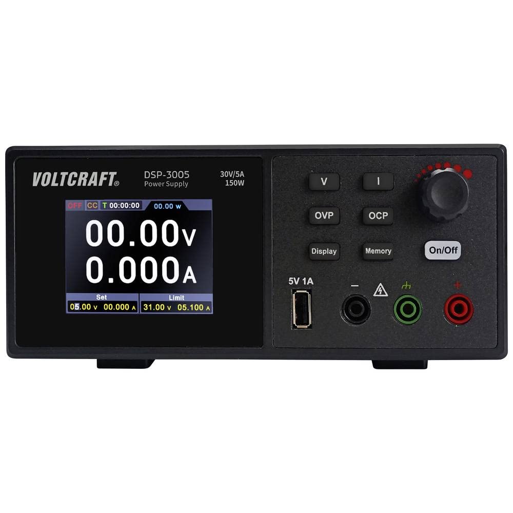VOLTCRAFT DSP-3005 Labornetzgerät, einstellbar 0-30 V 0-5 A 150 W USB 2.0 Stecker A fernsteuerbar Anzahl Ausgänge 1