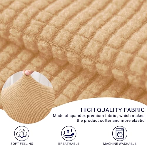 image for SUBRTEX Stretch Armrest Covers Anti-Slip Upgraded Spandex Arm Covers f