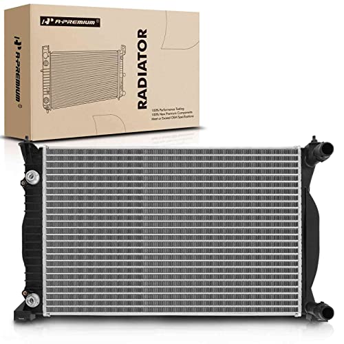 A-Premium Engine Coolant Radiator with Trans. Oil Cooler Compatible with Audi A4 2003-2008 1.8L, 2005-2008 2.0L, A4 Quattro 2003-2005 1.8L, 2005-2008 2.0L, Automatic Trans. Replace# 8E0121251C