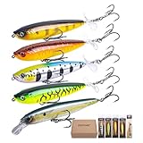 Goture Whopper Plopper - Señuelo de pesca Topwater Wobbler con cola de hélice para peces depredadores (perca, lucio, lucioperca) | para agua dulce y salada
