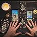 Smoostart 78 Tarot Cards with Guidebook, Holographic Tarot Cards Deck Future Telling Game with Colorful Box