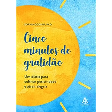 Capa do livro Cinco minutos de gratidão: Um diário para cultivar positividade e atrair alegria