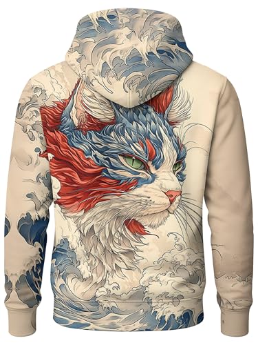 Image of PAGYMO Graphic Hoodies for Men Funny Novelty Pullover Hooded Sweatshirt | Funny 3D print, cool novelty design, colorful pattern, mens graphic pullover hoodie, sarcastic style, funky winter fashion