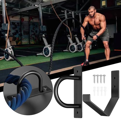 Soporte de pared para cuerda de batalla en acero de 10.63x8.27x2.76 in 6