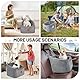 HEGGOOE Hunde Autositz für Kleine/Mittlere Hunde, Memory-Schaum Erhöhter Hundesitz Auto, Abnehmbar & Waschbarer Hundebett Auto mit Aufbewahrungstaschen und Sicherheitsleinen