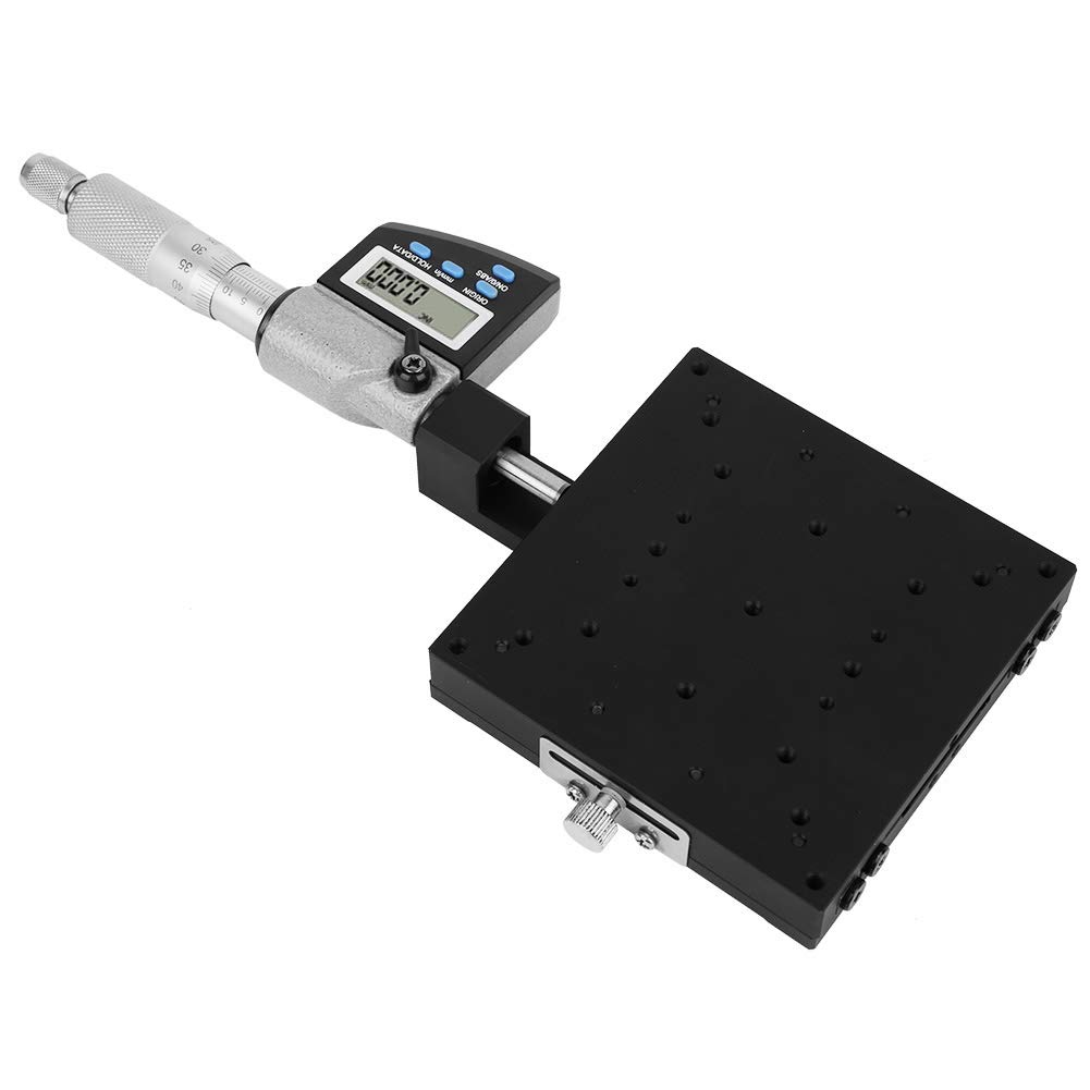 Tavola Scorrevole per Regolazione Fine Micrometrica Asse X, Struttura in Lega di Alluminio, Precisione 0,001 Mm, Ideale per Applicazioni di Laboratorio e Officina