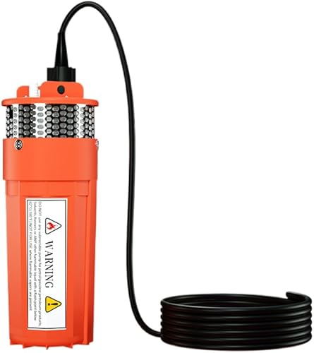 Bomba de agua sumergible de pozo de 12 V CC, bomba sumergible de pozo profundo, flujo de agua de 1.7 GPM, elevación máxima de 230 pies229.7 ft,