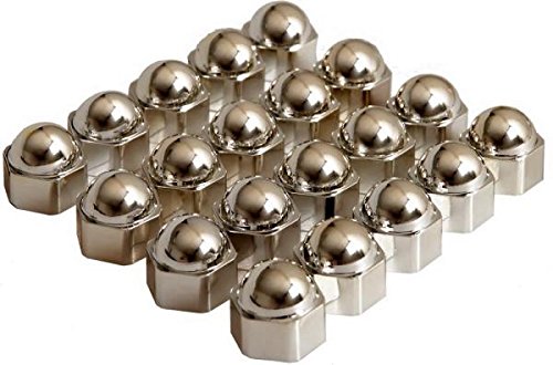 TRACER Radschraubenkappen 19mm Silber - 20-teiliges Set Aus Kunststoff