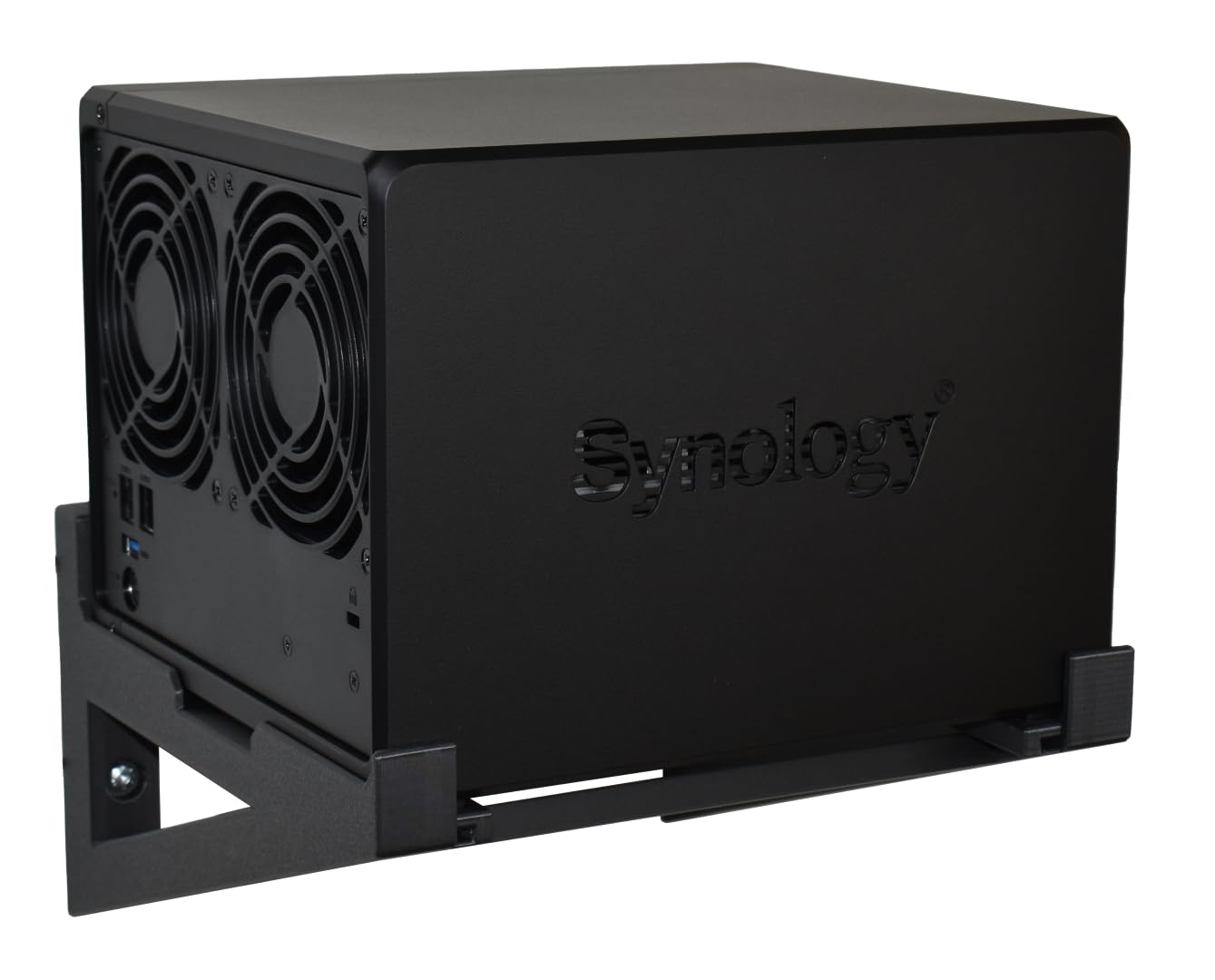 Wandhalterung passend für Synology Diskstation DS418, DS418play, DS420+, DS423+, DS425+, DS920+, DS923+, DS925+ Heavy Duty Wandkonsole inklusive Montagematerial.